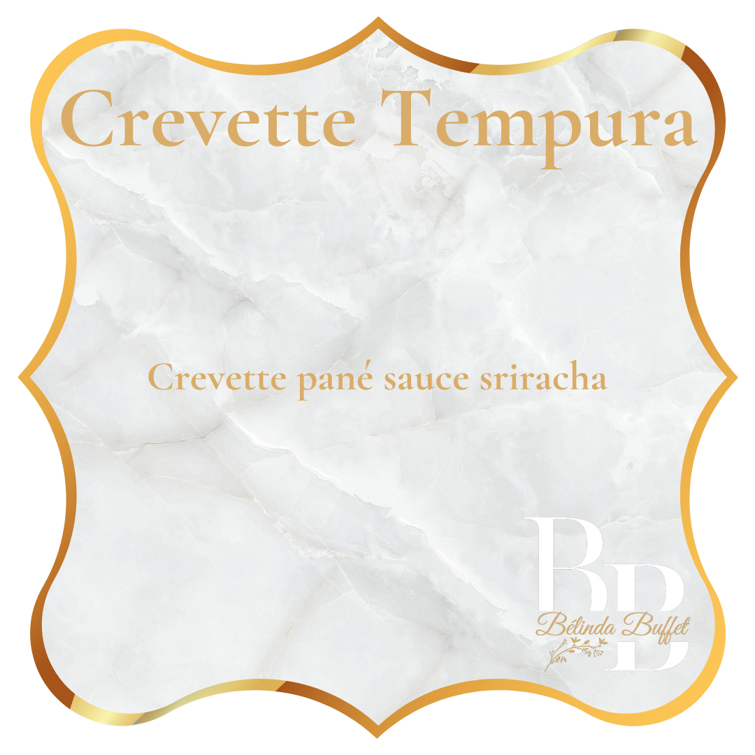 Menu crevette tempura